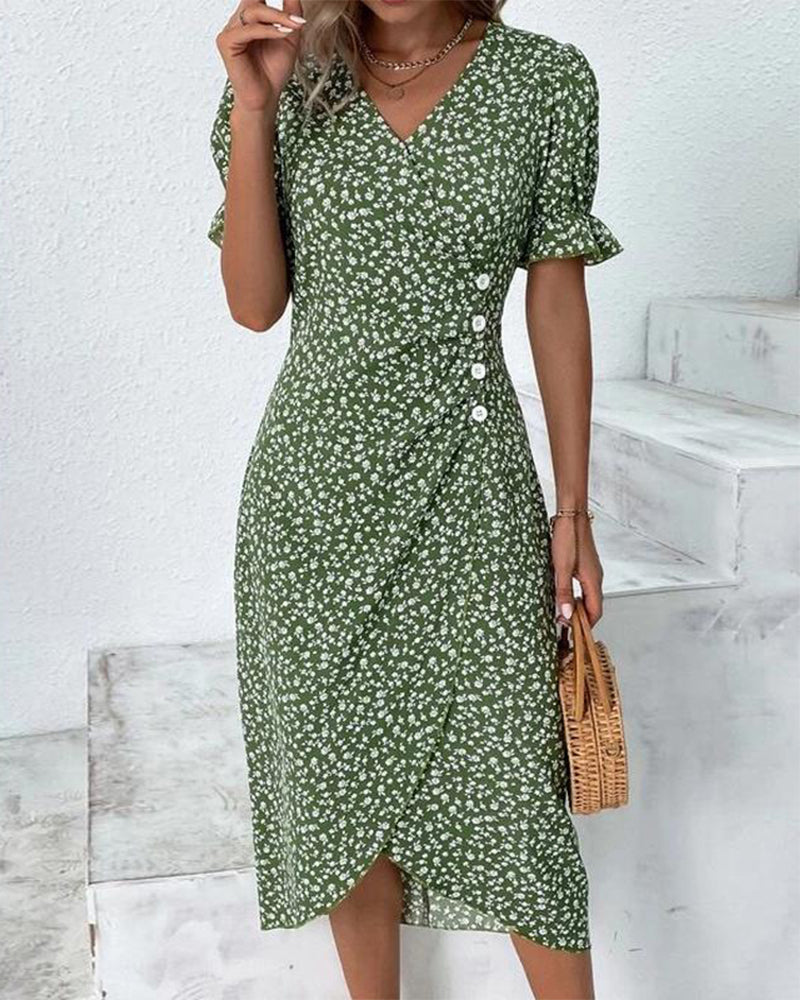 Valentina™ | Vestido floral cruzado midi elegante y cómodo