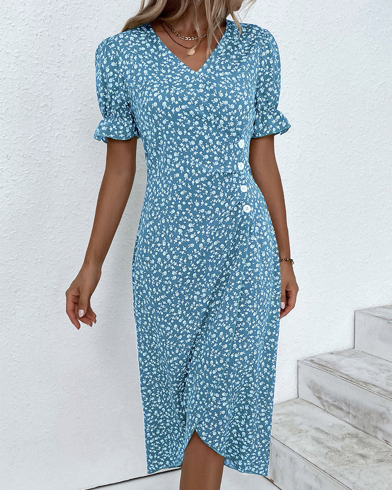 Valentina™ | Vestido floral cruzado midi elegante y cómodo