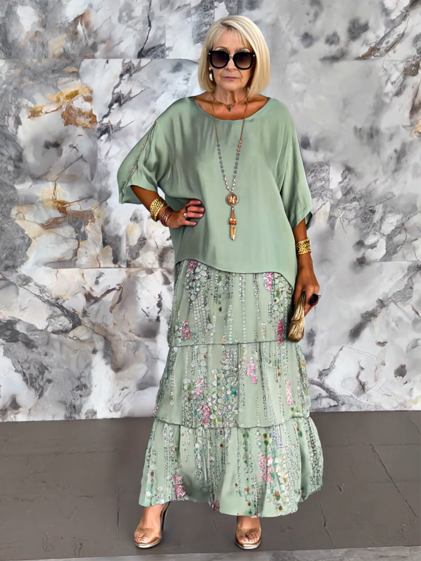 Rocío™ Vestido Trébol Degradé
