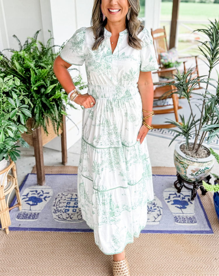 Trinidad™ Vestido Maxi Toile