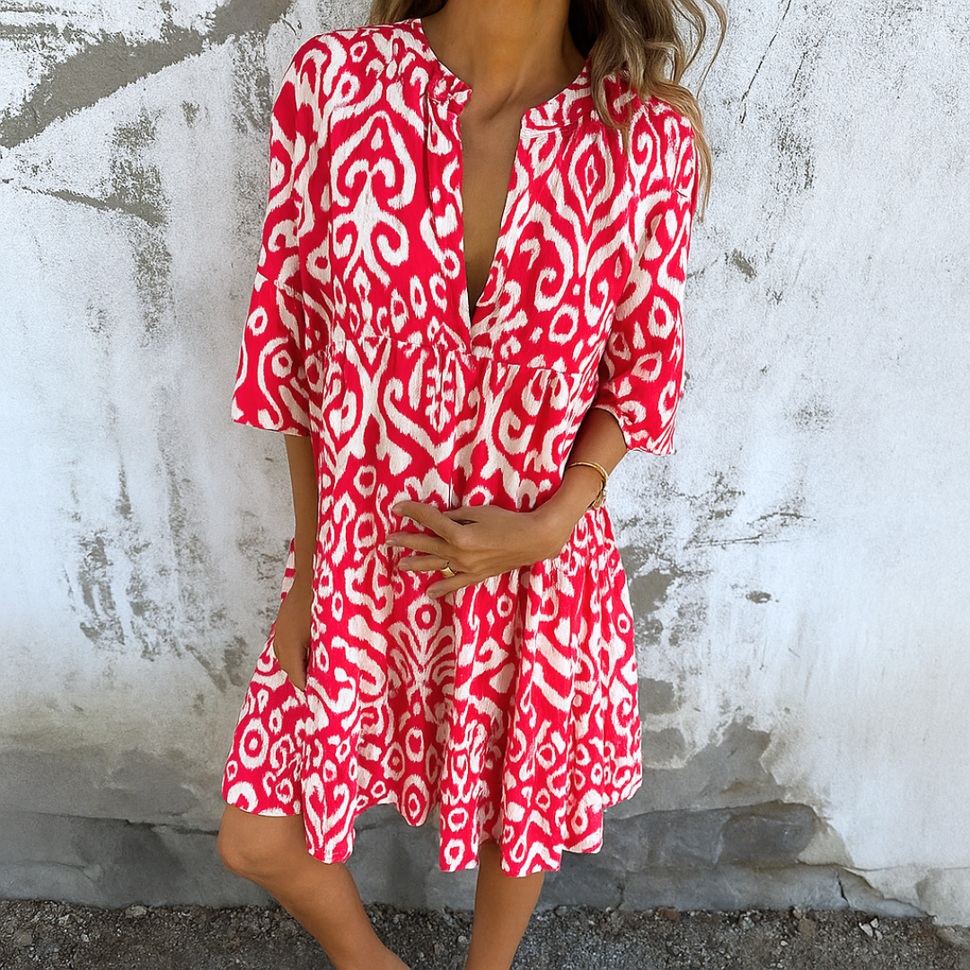 Noa™ Vestido Boho Ikat Mujer