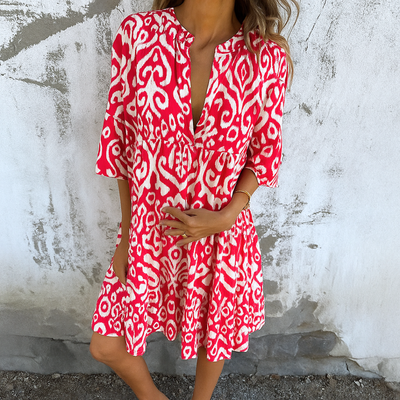 Noa™ Vestido Boho Ikat Mujer