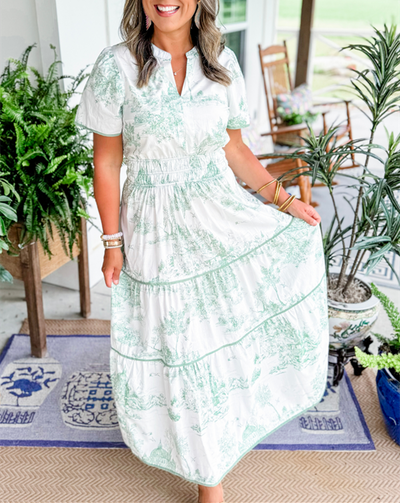 Trinidad™ Vestido Maxi Toile