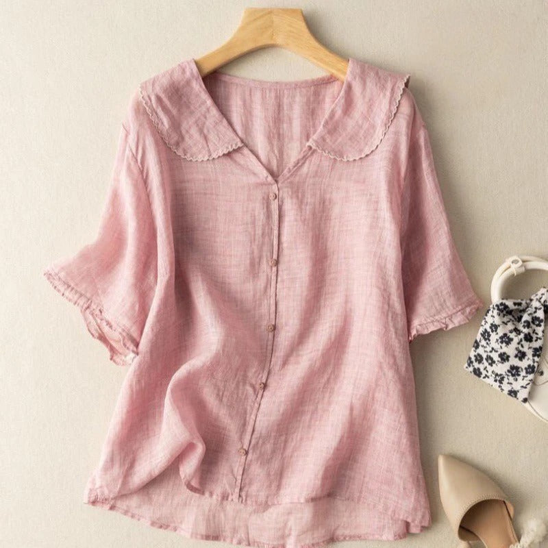 Florencia™ Blusa Mujer Cuello Scallop