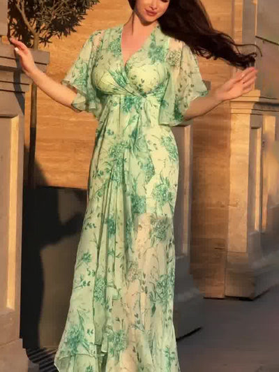 Constanza™ Vestido Retro Escote V