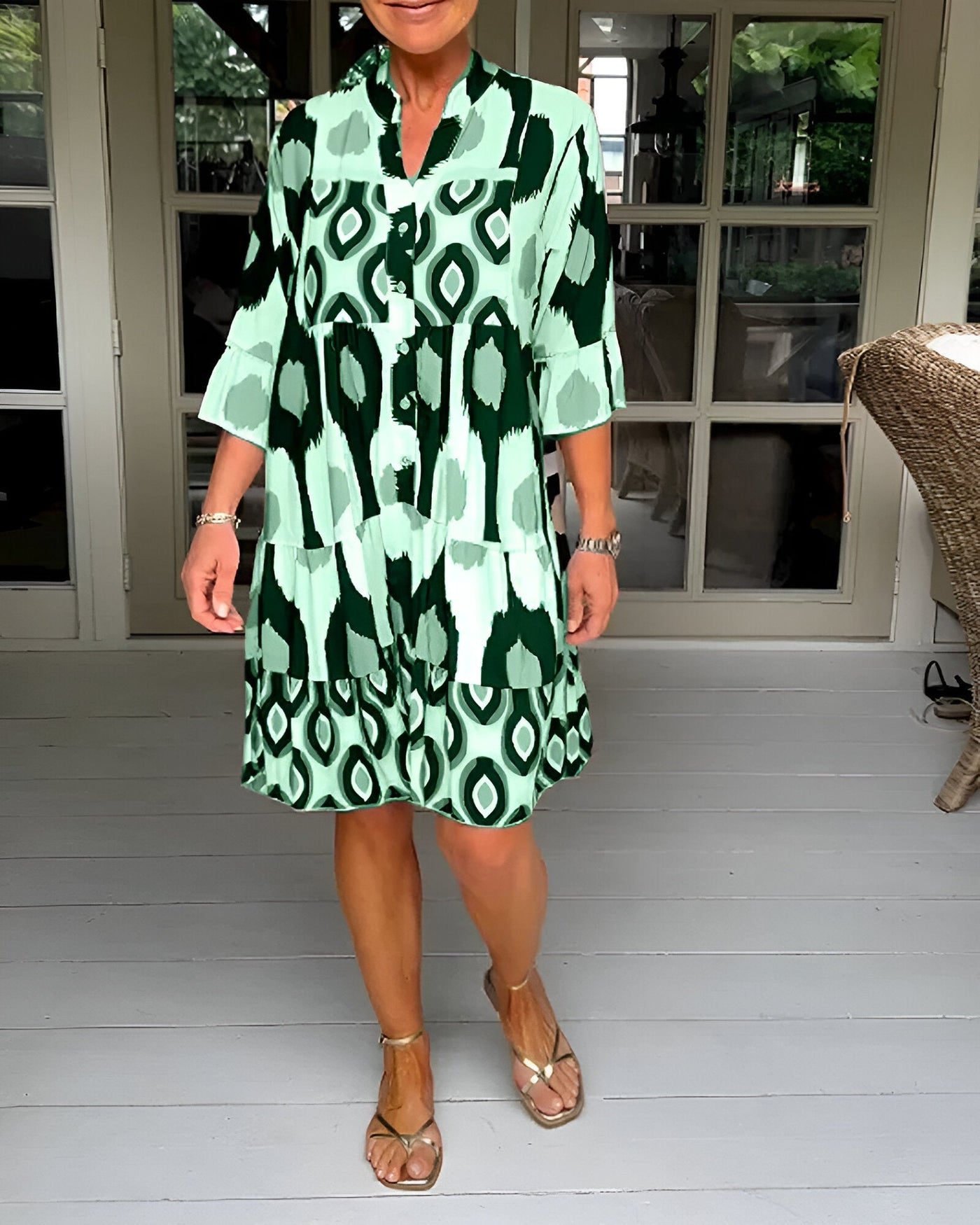 Camila™ Vestido Midi con Botones