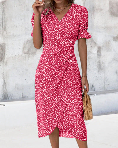 Valentina™ | Vestido floral cruzado midi elegante y cómodo