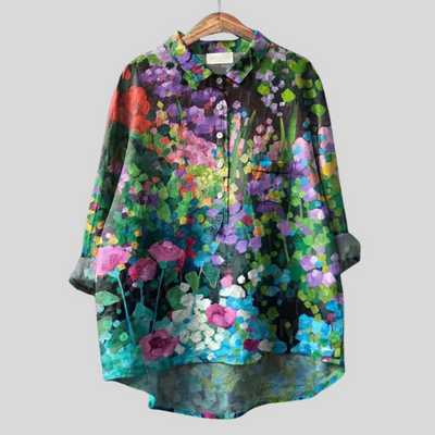 Emilia™ Camisa Floral Artesanal