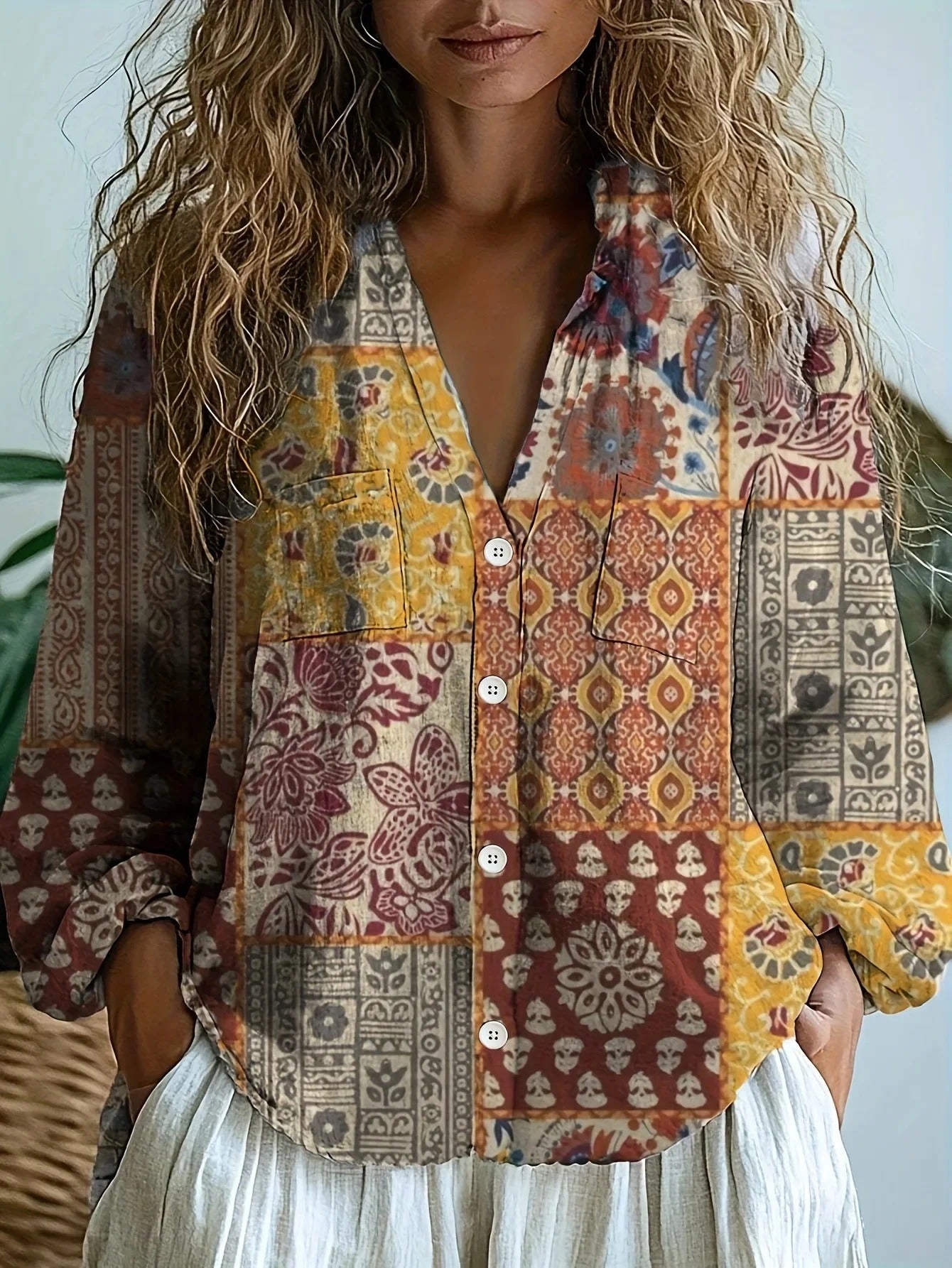 Blusa Bohemia Estampado Paisley Luna™