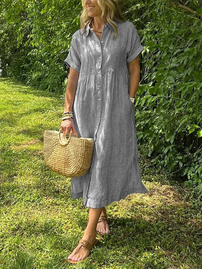 Marieke™ Vestido Camisero Maxi