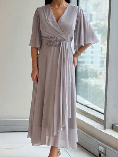 Vestido Maxi Escote en V Marcela™