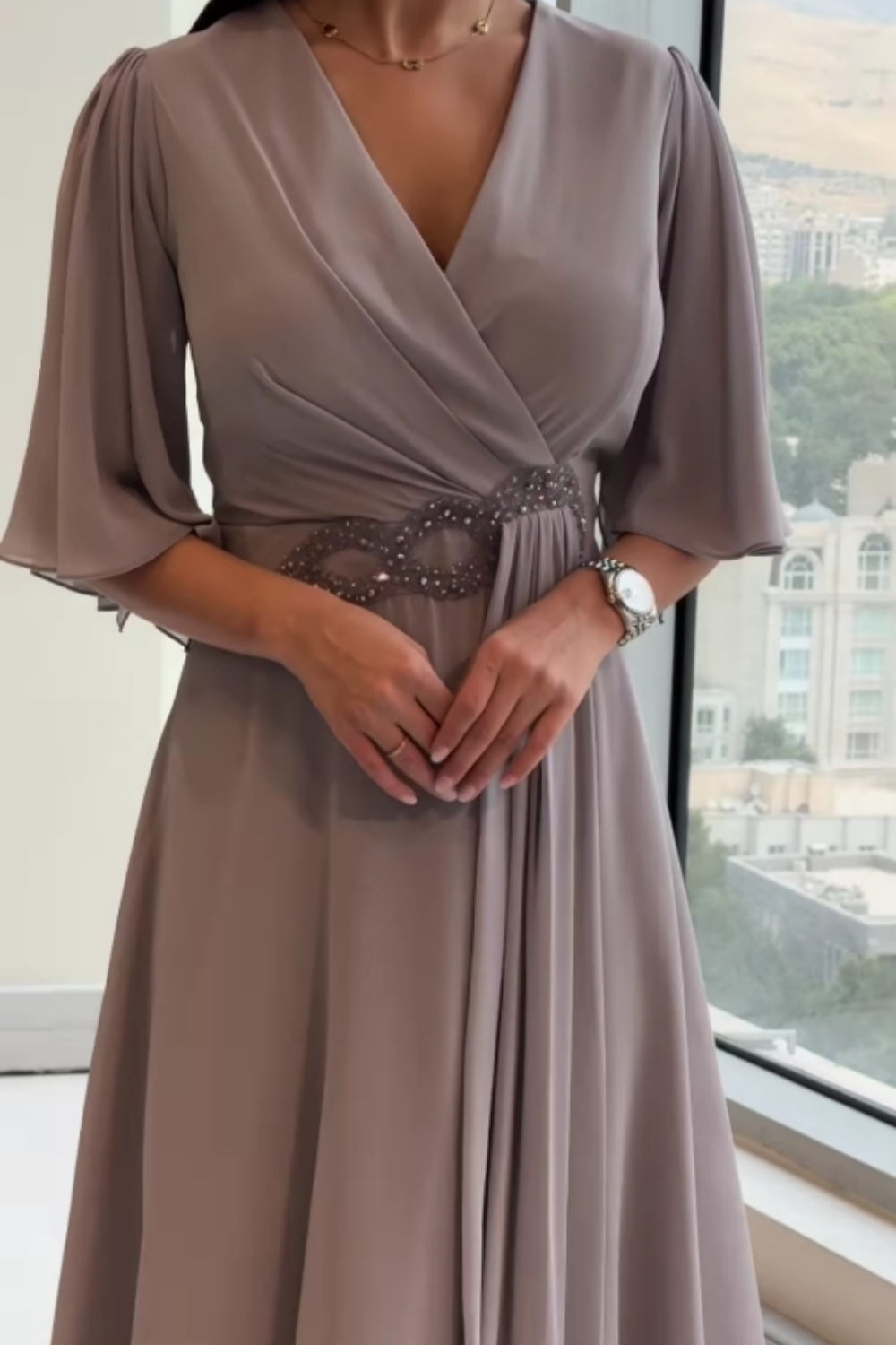 Vestido Maxi Escote en V Marcela™