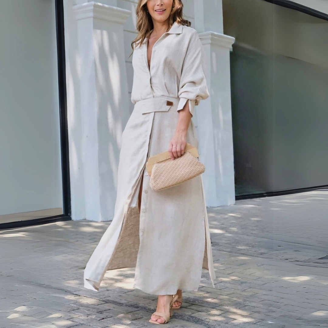 Rayén™ Vestido Maxi con Escote V