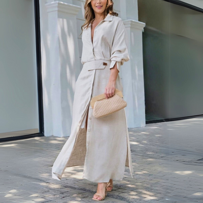 Rayén™ Vestido Maxi con Escote V