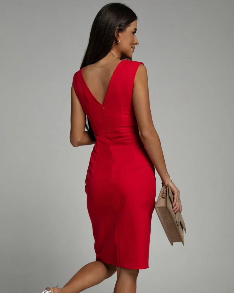 Dominga™ Vestido Ajustado con Abertura