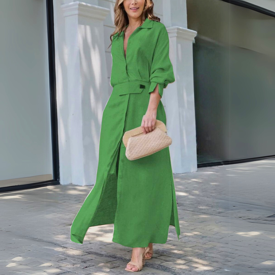 Rayén™ Vestido Maxi con Escote V