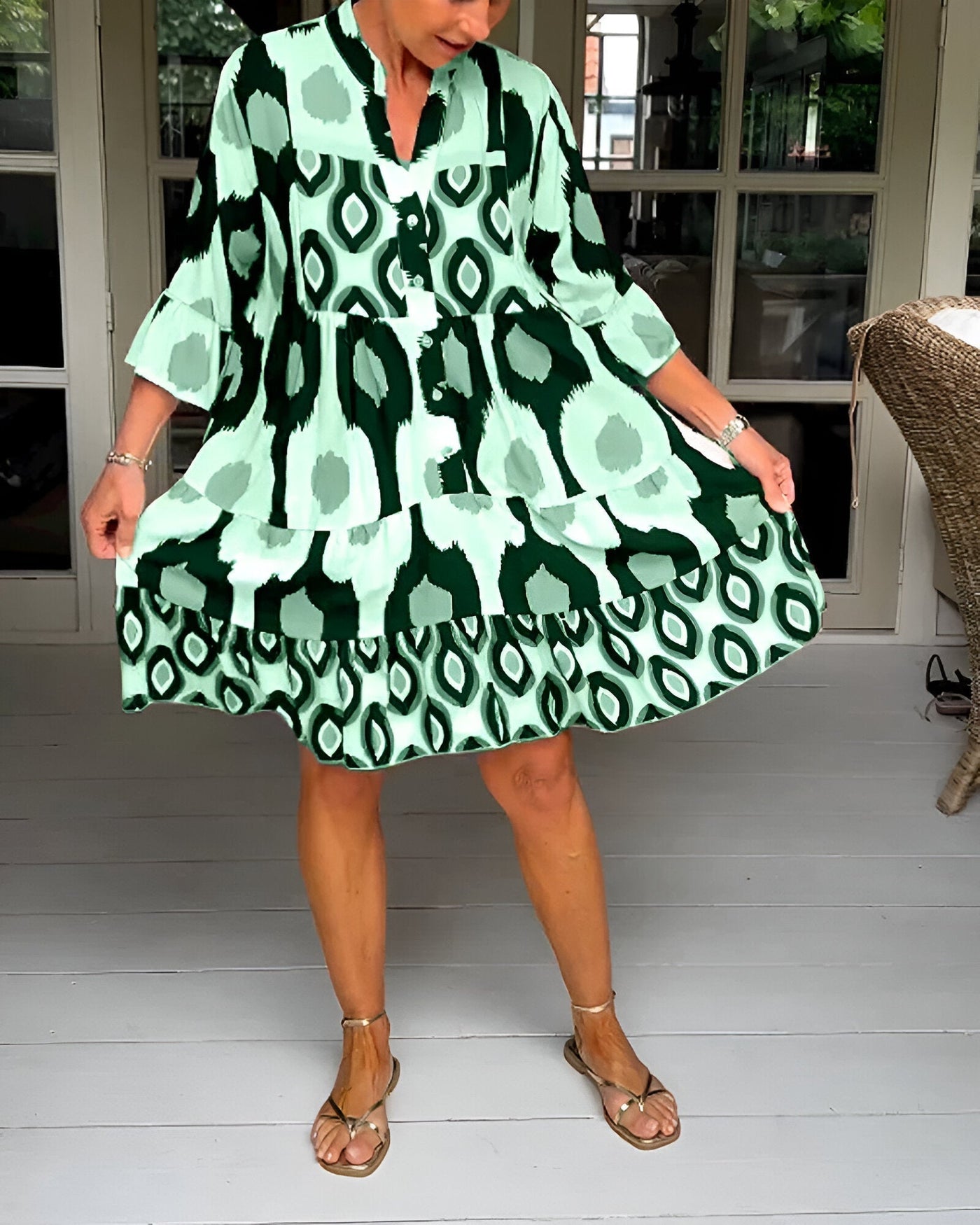 Camila™ Vestido Midi con Botones