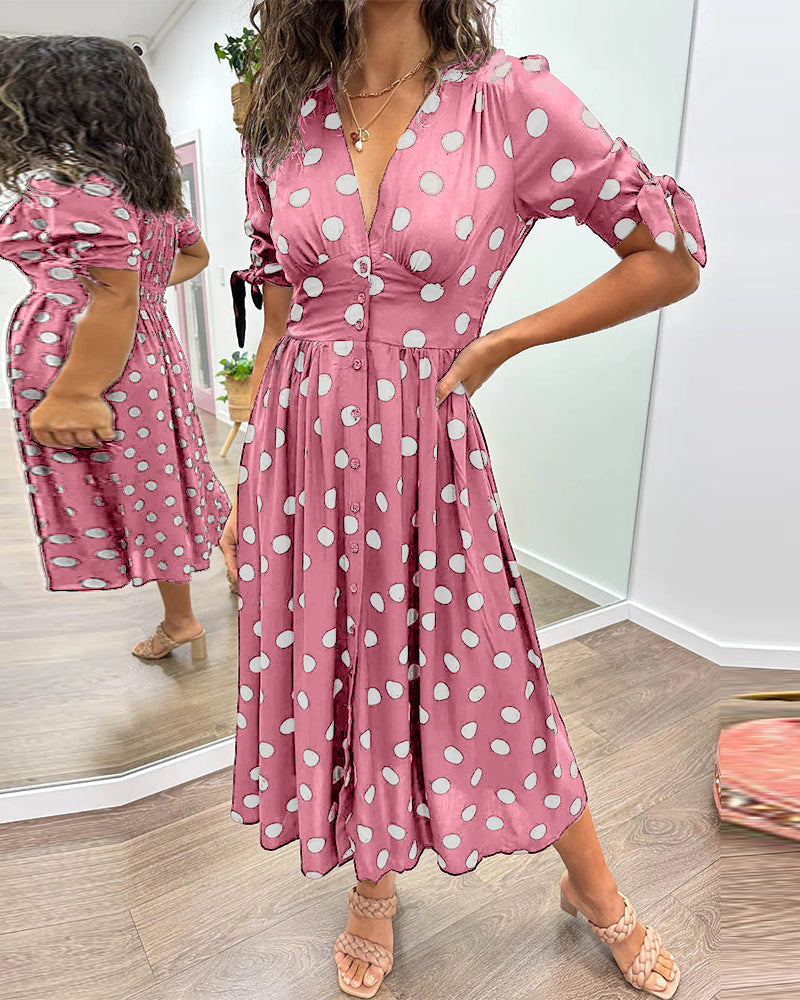 Paula™ Vestido Lunares Elegante