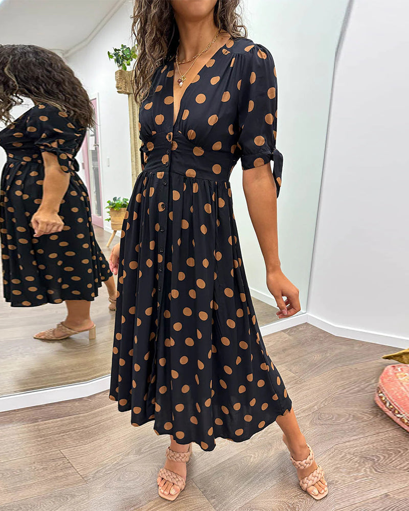 Paula™ Vestido Lunares Elegante