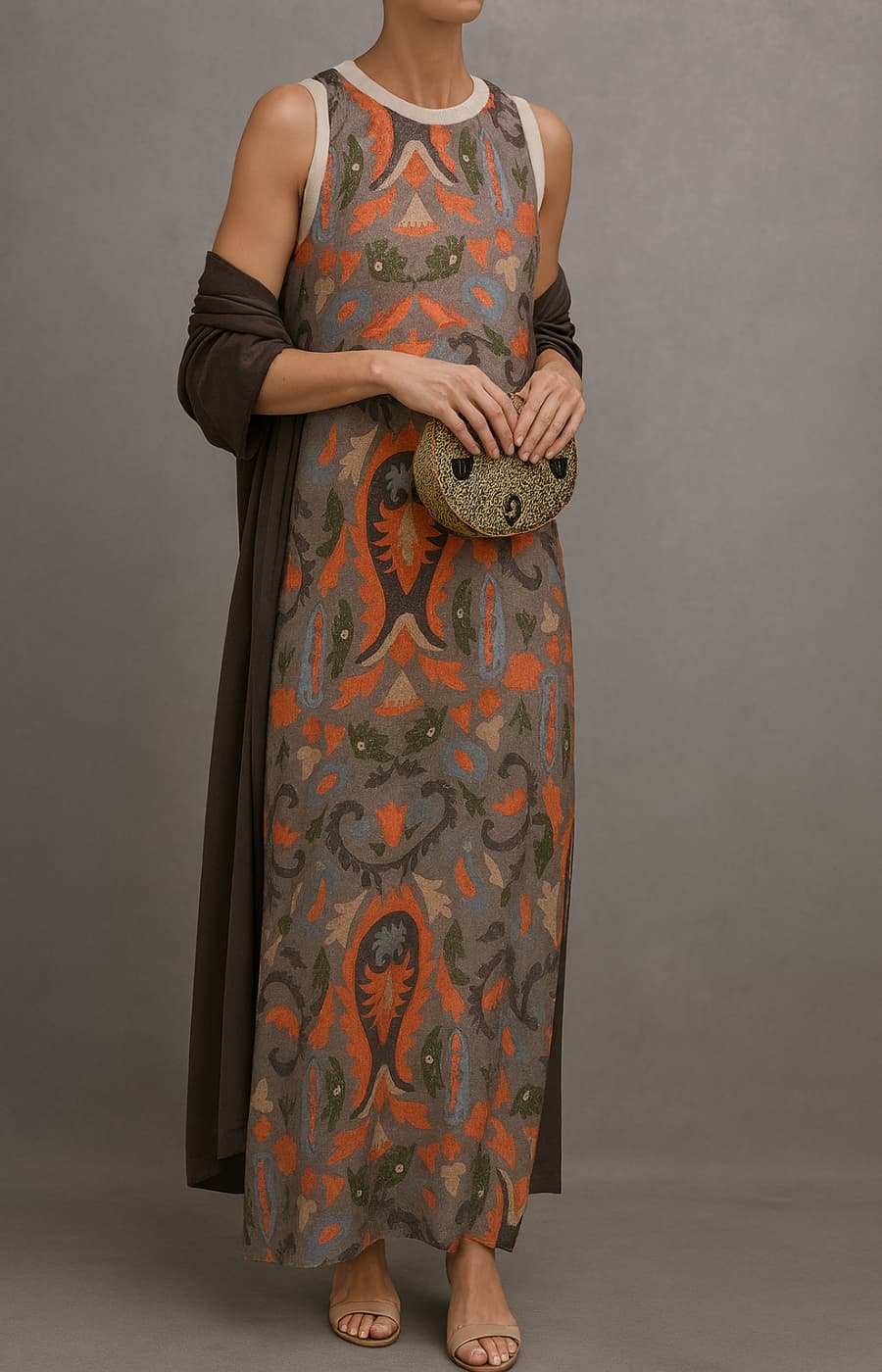 Leonor™ Vestido Largo con Estola