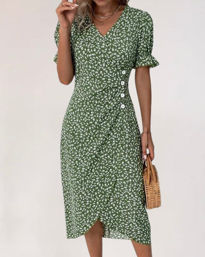 Valentina™ | Vestido floral cruzado midi elegante y cómodo