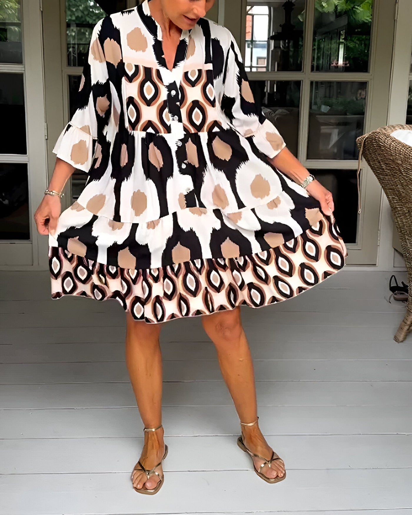 Camila™ Vestido Midi con Botones
