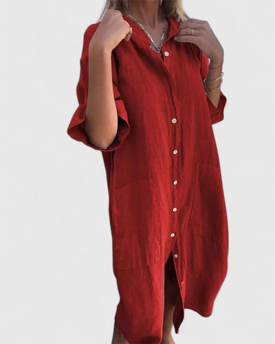 Renata™ Vestido Camisero Casual