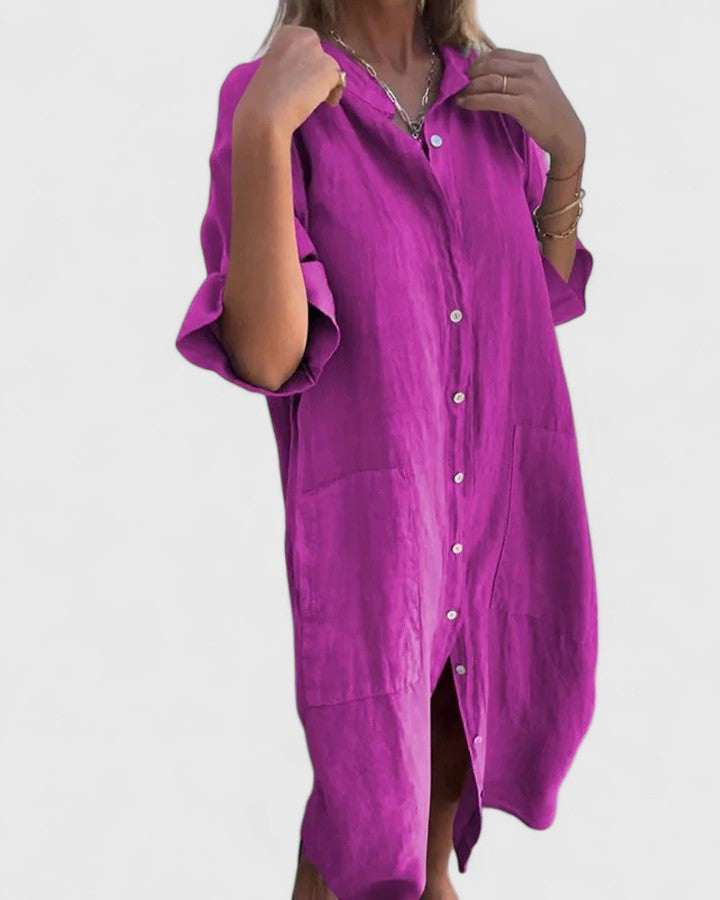 Renata™ Vestido Camisero Casual