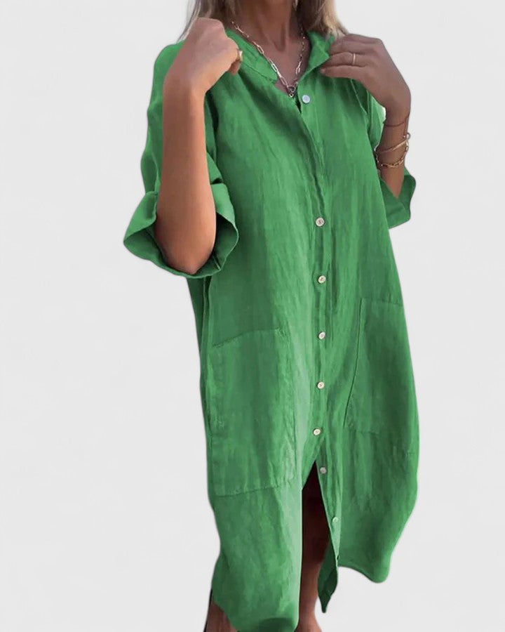 Renata™ Vestido Camisero Casual