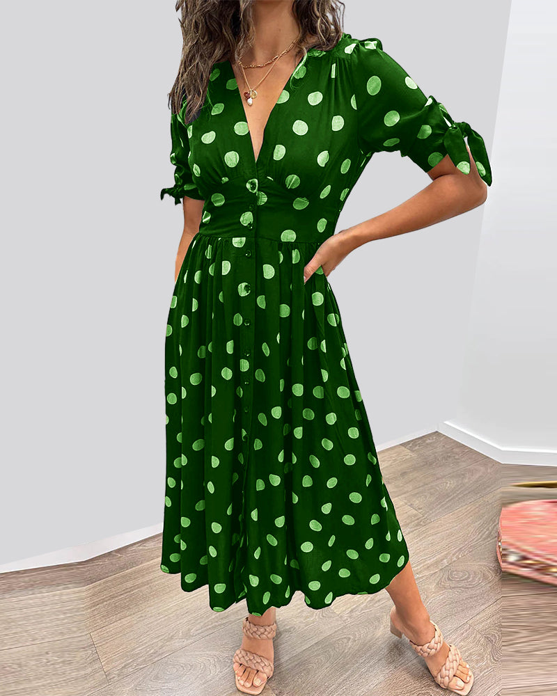 Paula™ Vestido Lunares Elegante