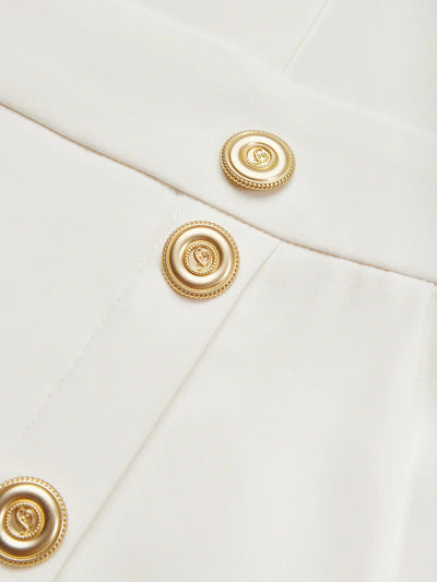 Vestido Midi Corte Sólido con Botones Aurora™