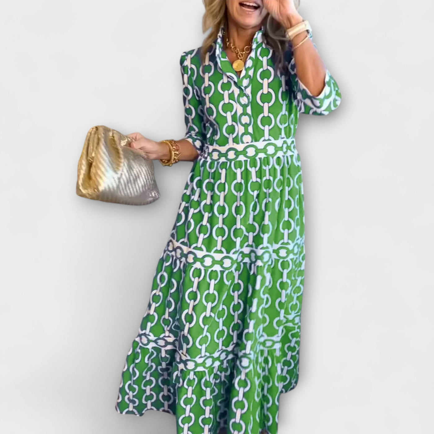 Vestido Midi Estampado Cadena Soledad™
