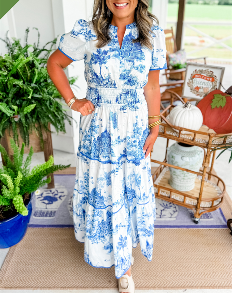 Trinidad™ Vestido Maxi Toile
