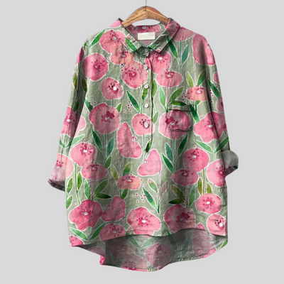 Emilia™ Camisa Floral Artesanal