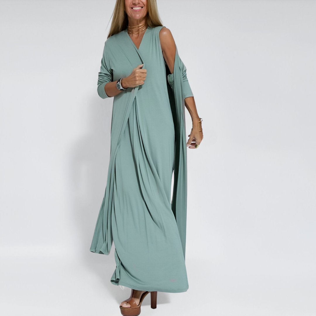 Vestido de Primavera Elegante + Cardigan Gratis Fernanda™