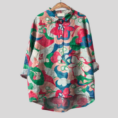 Emilia™ Camisa Floral Artesanal