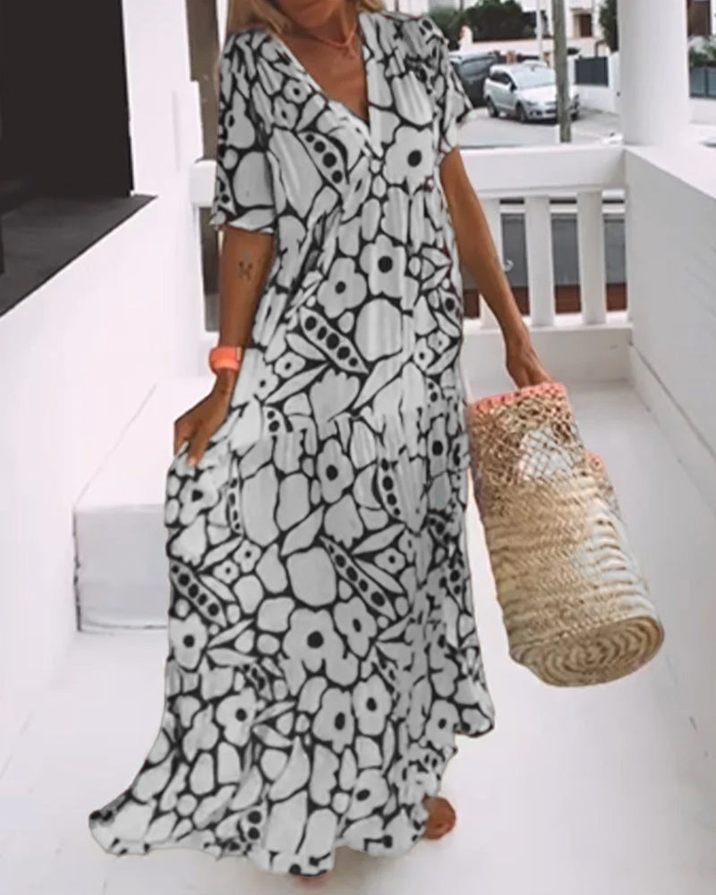 Valentina™ Vestido Suelto con Escote en V