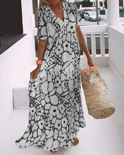 Valentina™ Vestido Suelto con Escote en V