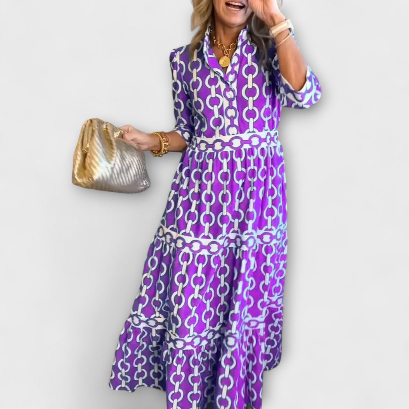 Vestido Midi Estampado Cadena Soledad™