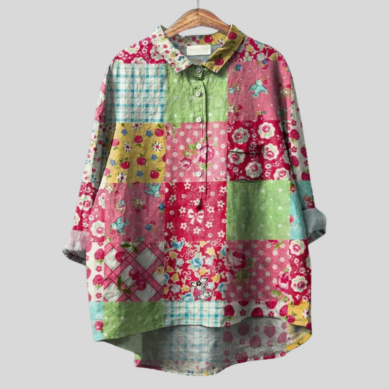 Emilia™ Camisa Floral Artesanal
