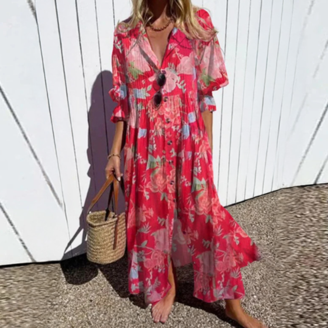Maite™ Vestido Maxi Floral