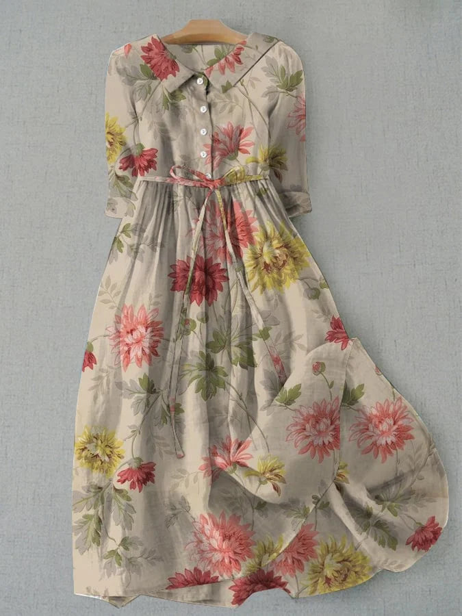 Renata™ Vestido Camisero con Lazo