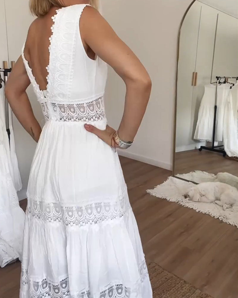 Constanza™ Vestido Encaje V