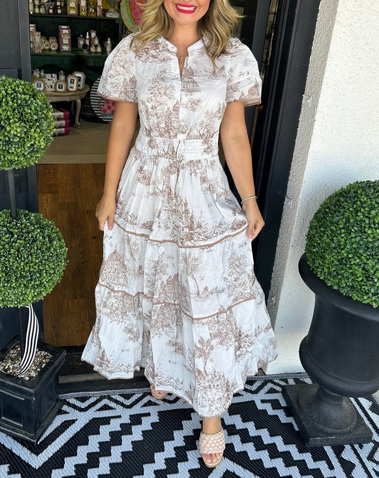 Trinidad™ Vestido Maxi Toile