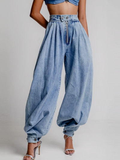 Una™ Jeans Globo Tiro Alto