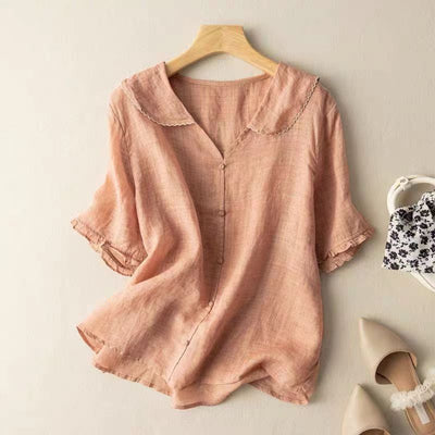 Florencia™ Blusa Mujer Cuello Scallop