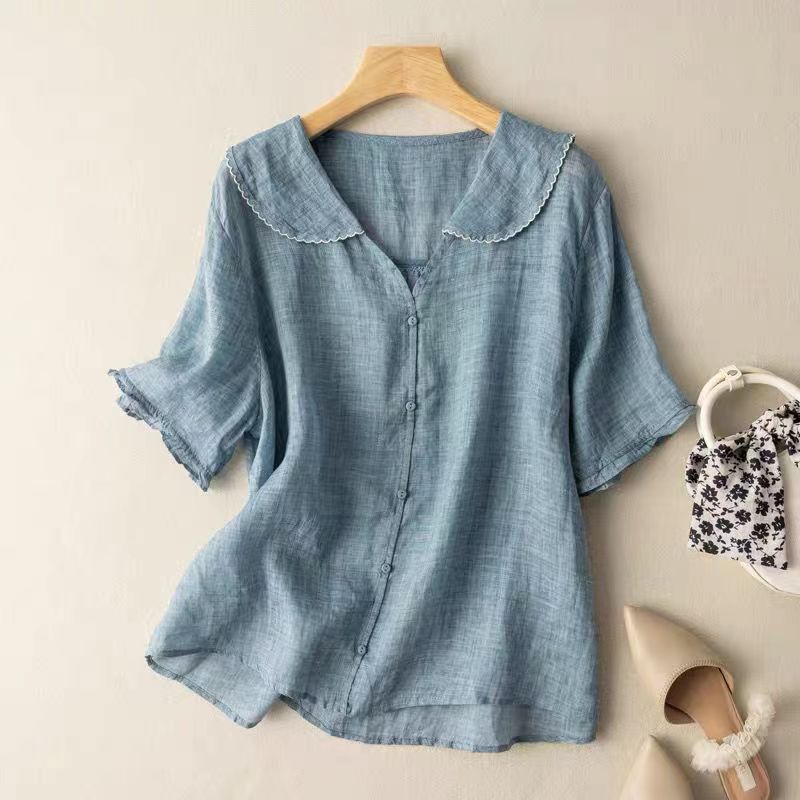 Florencia™ Blusa Mujer Cuello Scallop