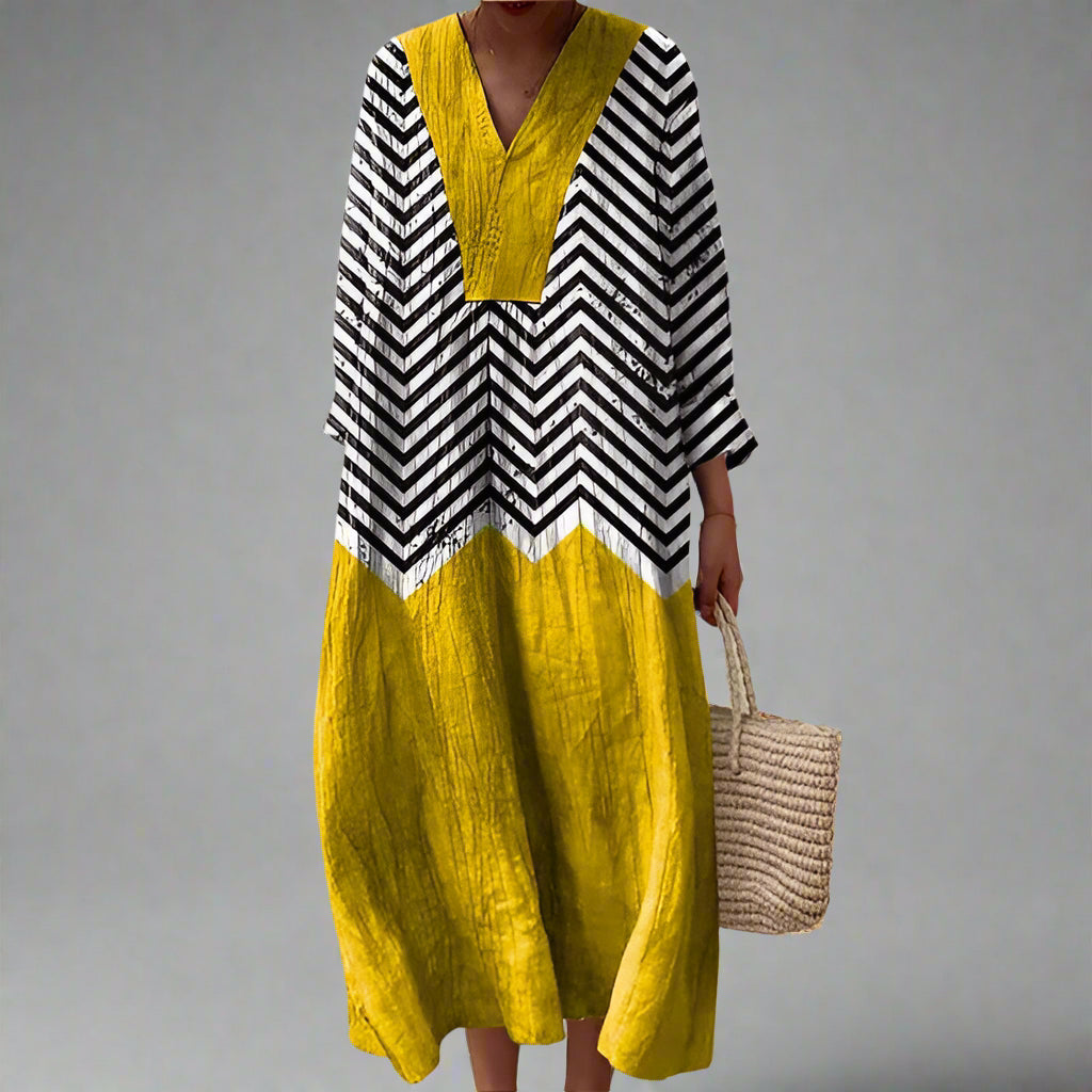 Carla™ Vestido Geométrico Mujer