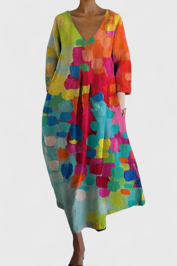 Anne™ Vestido Largo Fluido Mujer