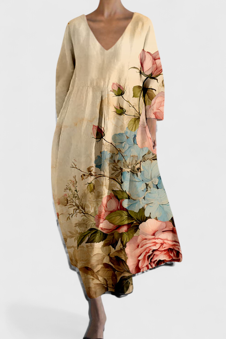 Anne™ Vestido Largo Fluido Mujer